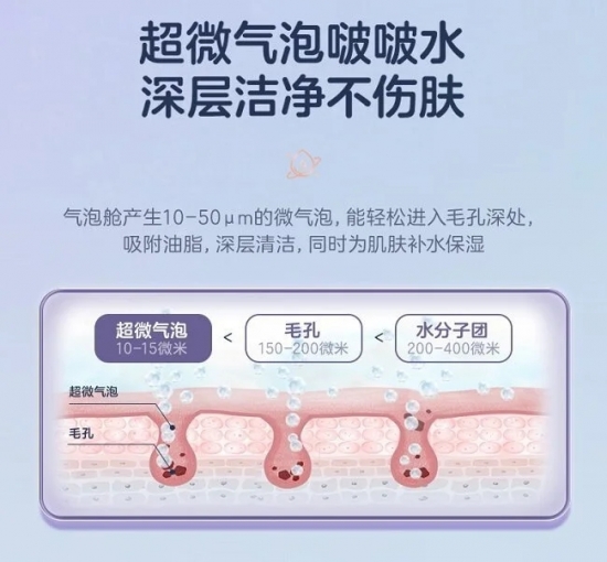 强力清洁深层补水 美的气泡啵啵机EQ1呵护面部敏感肌插图1
